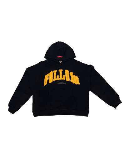 HOODIE - BLACK "FOLLOW"